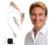 2 in 1 Red Light Therapy Device for Nose Ears Rechargeable Headphones - 650nm Wavelength with USB & Type-C，Includes Soft Silicone Tips and Storage Box Comfortable& Warm for The Ears & Nose