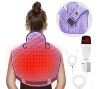 2 in 1 Red Light Therapy Heating Pad: Wearable Heating Pad for Neck Back Shoulder Pain Relief Self Care Gifts for Mom Grandma Wife Dad Men - Stocking Stuffers for Women