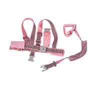 2 in 1 reflective anti-lost backpack with traction rope, Children anti-lost rope, baby anti-lost shoulder strap, mother and child safety rope, baby artifact (pink)