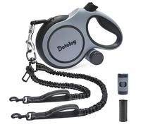 2-in-1 Retractable Dog Leash - Dotolog 26ft Extendable Lead with Bunge