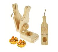 2 in 1 Reusable Banana Press, Wooden Banana Press with Hanging Cord, 16 x 6 x 6 cm, Wooden Banana Press, Puree Press for Fried Bananas for Home and Kitchen