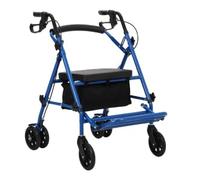 2 in 1 Rollator Walker for Seniors, Foldable Mobility Walkers Wheelchair with Padded Seat, Wheels, Adjustable Handle, Lightweight Rollator, 136Kg Capacity