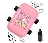 2 in 1 Roller Digital Teaching Stamp Math Learning Roll Stamp Addition and Subtraction Roller Stamp Within 100 Teaching Math Practice Questions Computational Toy Stamp for Home School Supplies