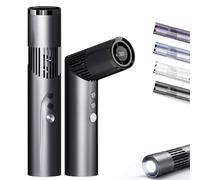 2-in-1 Rotating Mini Fan & Flashlight,2-in-1 Flashlight Fan,Portable Handheld Cooler Fans,90° Rotating Personal Fans with LED Display,180° Rotatings Head,for Indoor Outdoor Travel (Gray)