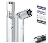 2-in-1 Rotating Mini Fan & Flashlight,2-in-1 Flashlight Fan,Portable Handheld Cooler Fans,90° Rotating Personal Fans with LED Display,180° Rotatings Head,for Indoor Outdoor Travel (White)