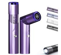 2-in-1 Rotating Mini Fan & Flashlight,2-in-1 Flashlight Fan,Portable Handheld Cooler Fans,90° Rotating Personal Fans with LED Display,180° Rotatings Head,for Indoor Outdoor Travel (Purple)