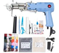 2 in 1 Rug Making Gun, Tufting Gun Starter Kit with Cloth/Yarn & Gadgets-5-40 Stitches/S, Tufting Kit, Rug Tufting Kit, Rug Making Kit, Rug Tufting Gun,Blue