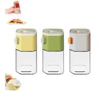 2 in 1 Salt Dispenser,0.5 Grams Quantitative Salt Control Shaker,Glass Spice Jar Dispenser Kitchen Condiment Storage Container for Spice Salt Paprika Pepper Sugar