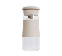 2-in-1 Salt Shaker, Glass Salt and Pepper Shakers Set for Kitchen, Salt and Pepper Containers with 1g Measuring Spoon for Home Easy Filling