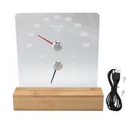 2-in-1 Sauna Temperature Meter, Digital Hygrometer, Sauna Room Thermometer, Hygrometer with Wooden Base and White LED Light, Humidity and Temperature Measurement for the