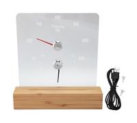 2-in-1 Sauna Temperature Meter, Digital Hygrometer, Sauna Room Thermometer, Hygrometer with Wooden Base and White LED Light, Humidity and Temperature Measurement for the