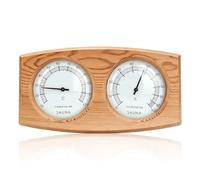 2 in 1 Sauna Thermometer and Hygrometer, Wood Hygrometer Double Dial Indoor Humidity Temperature Measurement for Sauna Room