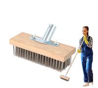 2 in 1 Scrape and Brush Stiff Bristle Cleaning Brush for Bathroom Kitchen Tub Patio Tile Grout