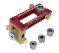 2 in 1 Screw Jig, Dowel Jig Kit, Woodworking Hole Punch Locator, Woodworking Hole Drill, 5 Hole Set 6/8/10/12/15mm, 5 Hole Set 6/8/10/12/15mm, Locator