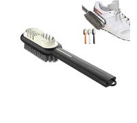 2 in 1 Scrub Suede Shoe Brush,Rubber Polish Eraser with Soft Bristle Brush for Suede Cleaner and Nubuck Brushs,Cleaning Brushs Small Scrub B-rush with Handle (Black)