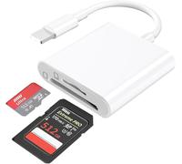 2-in-1 SD & TF Card Reader for iPhone, iPad, and Camera - Plug and Play Adapter for Memory Cards