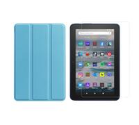 2 in 1 Set for Amazon Kindle Fire 7 12. Gen. 2022 7 Inch Case + Glass