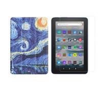 2 In 1 Set For Amazon Kindle Fire 7 12Th Gen. 2022 7 Inch Case + Glass
