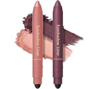 2-in-1 Shadow Liner Eyeliner and Eyeshadow Stick Dual Ended Design Waterproof Smudge Proof Long Lasting Smooth Application (A#)