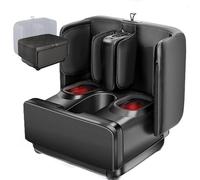 2-in-1 Shiatsu Foot Massager&Foot Rest, Foot and Calf Massager with Heat, Kneading,Vibration,Compression Massagers for Feet, Ankle, Leg,Tired Muscles & Plantar Fasciitis, for The Whole Family,Black