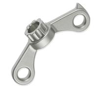 2-in-1 Shimano Hollowtech II Crank Preload Cap Wrench, Chrome Plated Hook Tool, 8mm & 9.5mm Hole Spacing for Bicycle Crank Repair