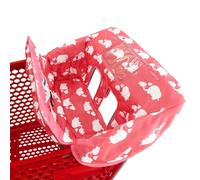 2-in-1 Shopping Cart and High Chair Cover for Baby~Padded~Fold'n Roll Style~Portable with Free Carry Bag (Pink Without Pillow)