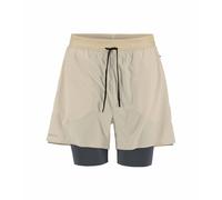 Craft - Breathable stretch shorts with integrated cycling shorts - Hypervent 2-In-1 Shorts M Plaster for Men in Recycled Polyester - Size M - Beige Beige M
