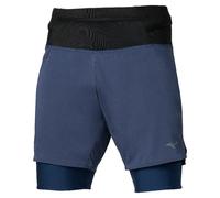 2 in 1 shorts Mizuno Bleu M