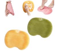 2-in-1 Shower Foot and Back Scrubber Massage Pad, Wall Mount Silicone Foot Scrubber Mat for Suction Cups and Drain Holes, Reusable Non-Slip Scrubbers Mat for Men Women Seniors (2pcsH)