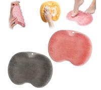2-in-1 Shower Foot and Back Scrubber Massage Pad, Wall Mount Silicone Foot Scrubber Mat for Suction Cups and Drain Holes, Reusable Non-Slip Scrubbers Mat for Men Women Seniors (2pcsG)
