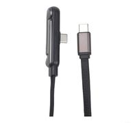 2-in-1 Sideways Phone Charger With Stand, 240W Fast Charging Cable, 1.5m USB C Cord, For Smartphone, Zinc Alloy Data Wire
