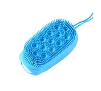 2-in-1 Silicone Bath Brush - Soap Storage, Scalp & Body Massage Scrubber(Blue 2pc)