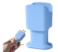 2 in 1 Silicone Charger Protector, Anti-Break Data Cable Storage Case, 25w Data Cable Winder, Charger Winder, Waterproof Electronic Product Accessories Compatible for Charger (Blue)