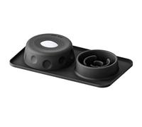 2-in-1 Silicone Dog Lick Bowl & Slow Feeder Mat, Gen 3 Dual Design Interactive Feeding Toy with Anti-Slip Suction Base, Black