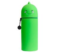 2-in-1 Silicone Pencil Case, Cartoon Pencil Case, Cute Silicone Pencil Case, Zip, for Students, Teenagers, Height 220 mm, Unisex, Cute School Gifts for Children, Dinosaur