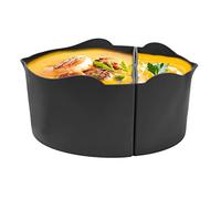 2 in 1 Silicone Slow Cooker Liners Divider, Grey Slow Cooker Divider Liner Fits for Crock Pot 6 QT Heat Reusable Leakproof and Easy Clean Cooker Divider Liner for Oval Pot