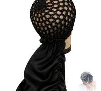 2 in 1 Silk Satin Wrap Cap, Reversible with Adjustable Binding System, Double Layer Sleep Cap for Curly, Braided and Natural Hair