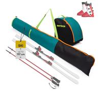2 in 1 Ski Bag Set - Ski Bag up to 175 cm and Boot Bag with Ventilation Waterproof Cover Ideal for Ski Holidays and Winter Sports