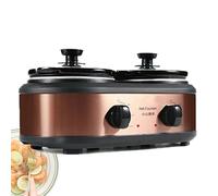 2-In-1 Slow Cooker, Lightweight Electric Cooking Utensil, Detachable Pot/1.2L*2 Large Capacity/3 Levels Of Heat Adjustment