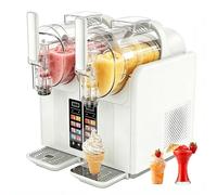 2-in-1 Slush Machine & Soft Serve Ice Cream Maker, 7 Modes for Smoothies, Milkshakes, Cocktails, Margaritas, and Ice Cream, Double-Tank, Self-Cleaning,Perfect for Home & Commercial Use White