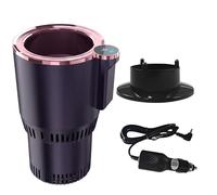 2-in-1 Smart Car Heater & Colder Cups, Smart Cup for Car with LED Temperature Display Touch Control, Keep Drink Cold or Hot, Fits in Commuter Road Tripper, Chirstmas Gift for Men/Women(Purple)