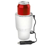 2-in-1 Smart Heating Cooling Car Cup Car Cooling and Heating Cup Holder One-touch Adjustment Function Suitable for Commuter Road Travelers, (White and Silver)