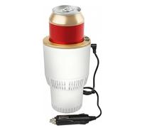 2-in-1 Smart Heating Cooling Car Cup Car Cooling and Heating Cup Holder One-touch Adjustment Function Suitable for Commuter Road Travelers, (White Gold)