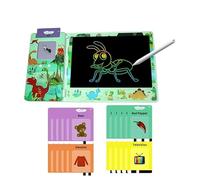 2-in-1 Smart Talking Flash Cards Reader with LCD Writing & Drawing Tablet for Kids Colorful Drawing Pad | Sensory Learning Toy. (Dinosaurs - LCD Writing & Drawing Tablet.)