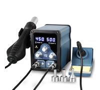 2-in-1 SMD Hot Air Rework Station with Adjustable Temperature & Cold Air Function, Ideal for Precision Soldering & Desoldering Tasks