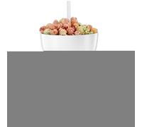 2 in 1 Snack and Drink Cup - 32 Oz Reusable Snack and Drink Combo Cup | 900 ml Large Capacity Portable Leakproof Beverage Holder Food Container for Chips Popcorn Juice Milk Tea (White)