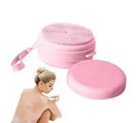2 In 1 Soap Dispenser | Silicone Body Scrubber | Silicone Loofah | Travel Cleaning Accessories | Lightweight Beauty Tools | Dry Brushing Body Brush | Gentle Bath Brush | Shower Exfoliator | Face Washi