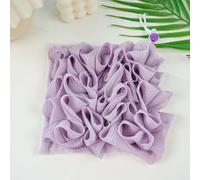 2 in 1 Soap Sponge with Drawstring Closure, Exfoliating Loofah Sponge Shower Ball Puff, Multi-Color Bath Sponges for Body Wash & Bath, 6 Pack（ 17 * 17cm）