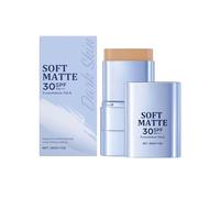 2-in-1 Soft Matte Foundation Stick for Women, Ladies Light Moisturizing Concealer SPF30 PA++ Make-up Stick, Easily Cover Defects For Many Times Keeping (02#Dark skin colour)