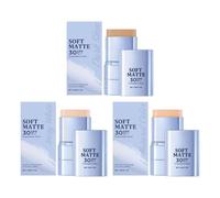 2-in-1 Soft Matte Foundation Stick for Women, Ladies Light Moisturizing Concealer SPF30 PA++ Make-up Stick, Easily Cover Defects For Many Times Keeping (Mix-01#02#03#)